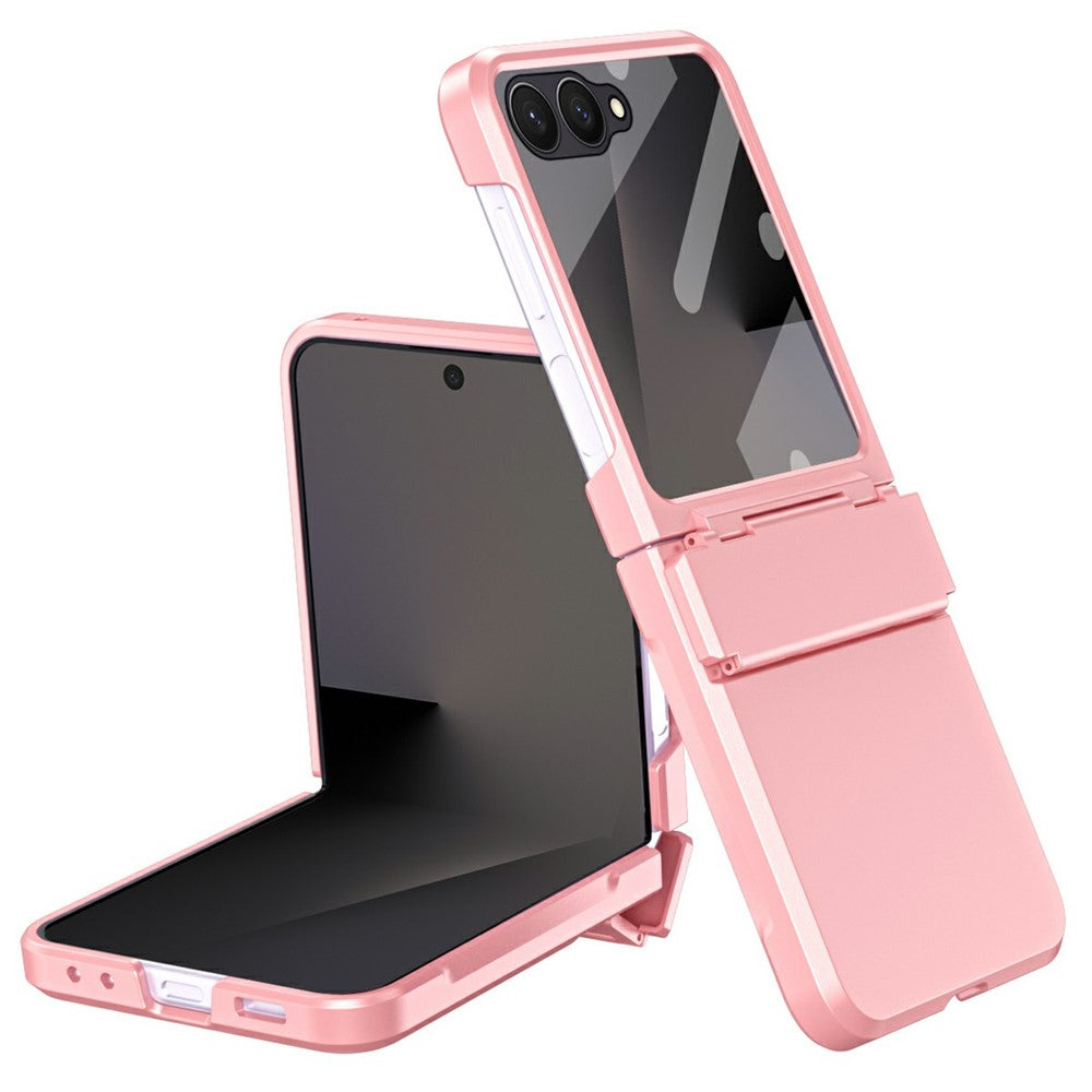 Til Samsung Galaxy Z Flip8 Cover Hard PC Telefoncover med hærdet glas bagskærmbeskytter
