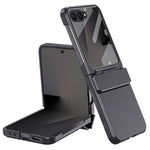 Til Samsung Galaxy Z Flip8 Cover Hard PC Telefoncover med hærdet glas bagskærmbeskytter