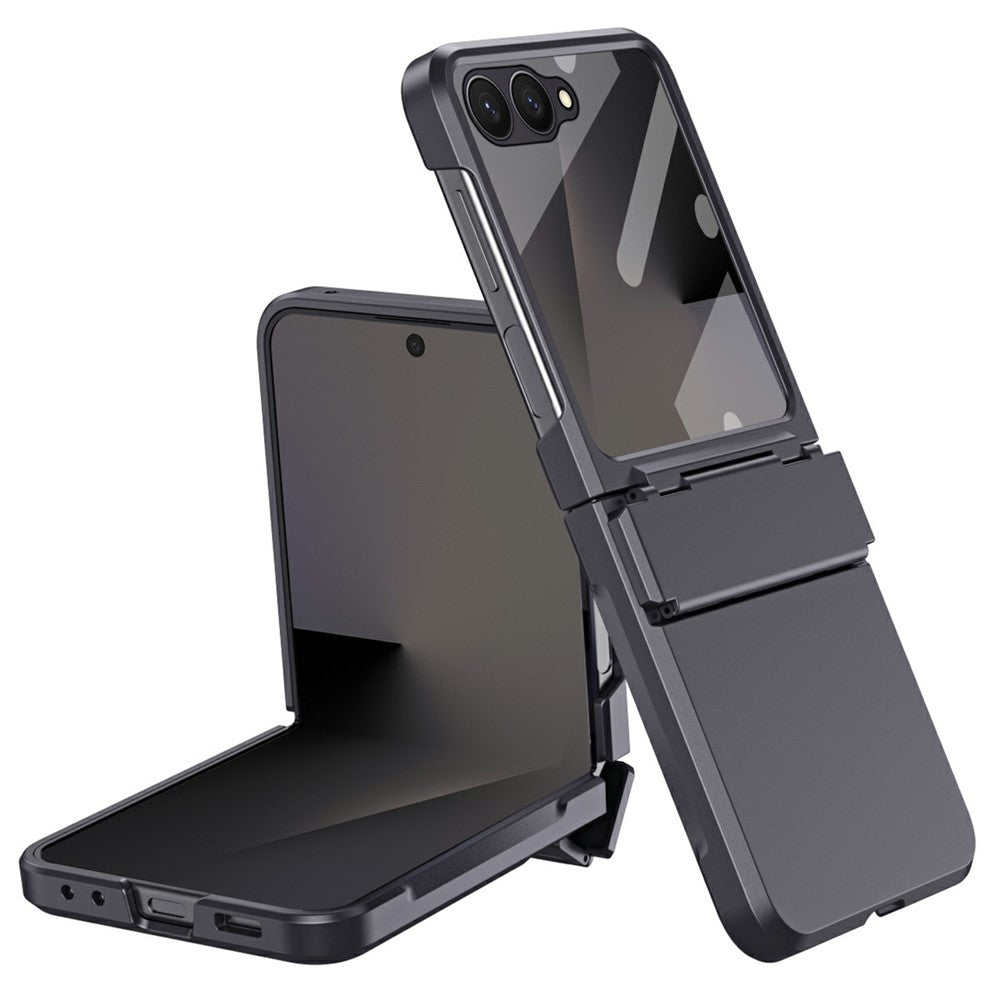 Til Samsung Galaxy Z Flip8 Cover Hard PC Telefoncover med hærdet glas bagskærmbeskytter
