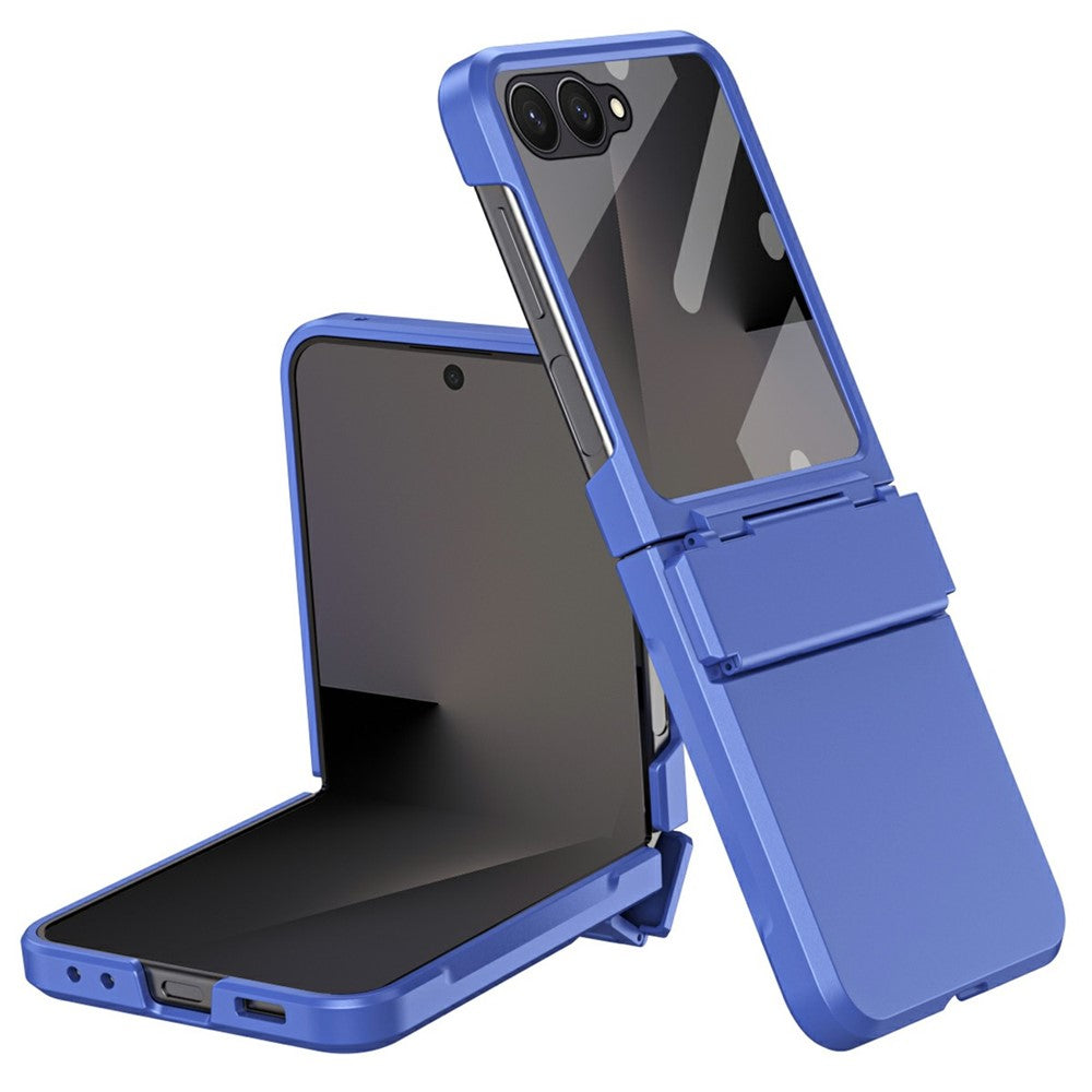 Til Samsung Galaxy Z Flip8 Cover Hard PC Telefoncover med hærdet glas bagskærmbeskytter