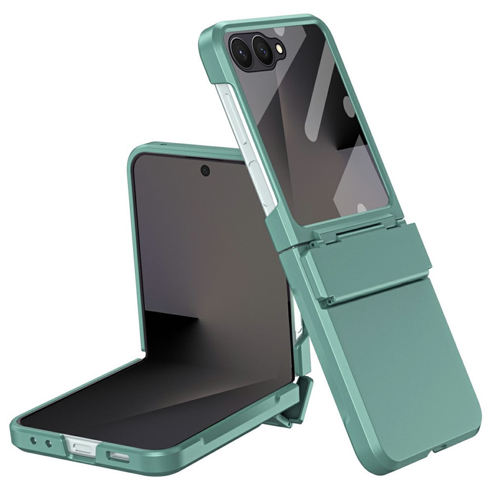Til Samsung Galaxy Z Flip8 Cover Hard PC Telefoncover med hærdet glas bagskærmbeskytter