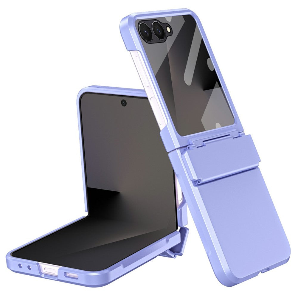 Til Samsung Galaxy Z Flip8 Cover Hard PC Telefoncover med hærdet glas bagskærmbeskytter