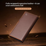 QIALINO For Samsung Galaxy Z Fold8 Ultra Case Flip Stand Genuine Cow Leather Phone Cover