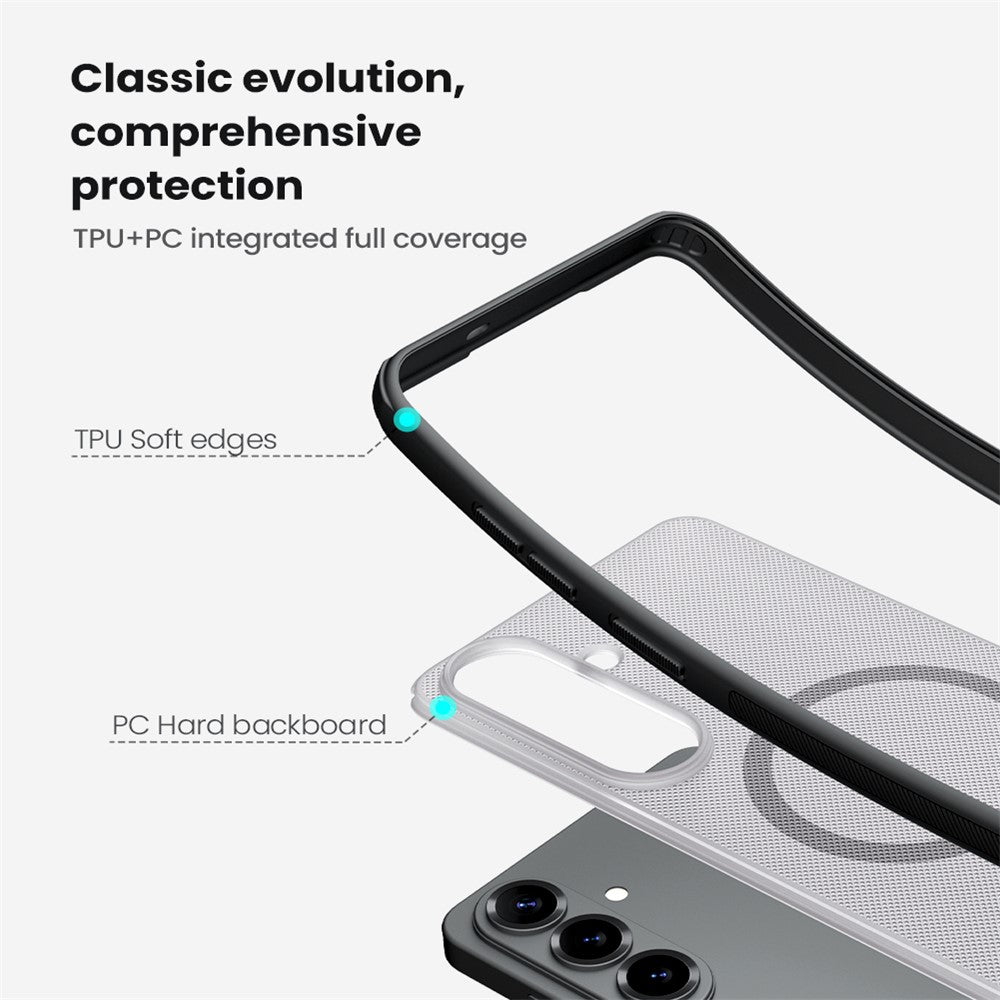 NILLKIN Super Frosted Shield Pro for Samsung Galaxy S26 FE Magnetic Case PC + TPU Phone Cover