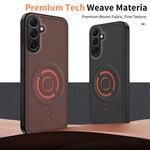 WANLONFENG for Samsung Galaxy A54 5G KJB Series Magnetic Case Tech Fabric Texture PC+TPU Shockproof Phone Cover