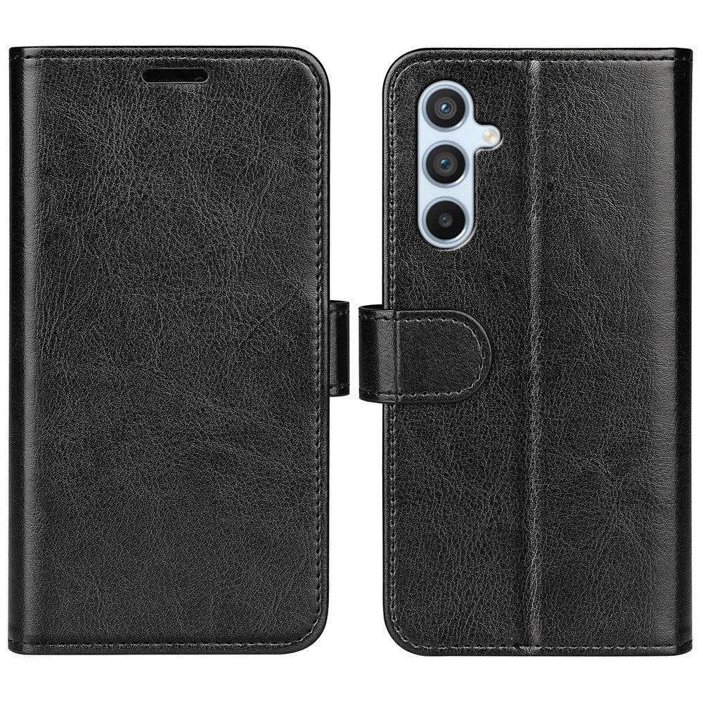 Anti-scratch Folio Flip Phone Case For Samsung Galaxy A54 5G Crazy Horse Texture PU Leather + TPU Phone Cover Stand Wallet