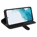 Anti-scratch Folio Flip Phone Case For Samsung Galaxy A54 5G Crazy Horse Texture PU Leather + TPU Phone Cover Stand Wallet