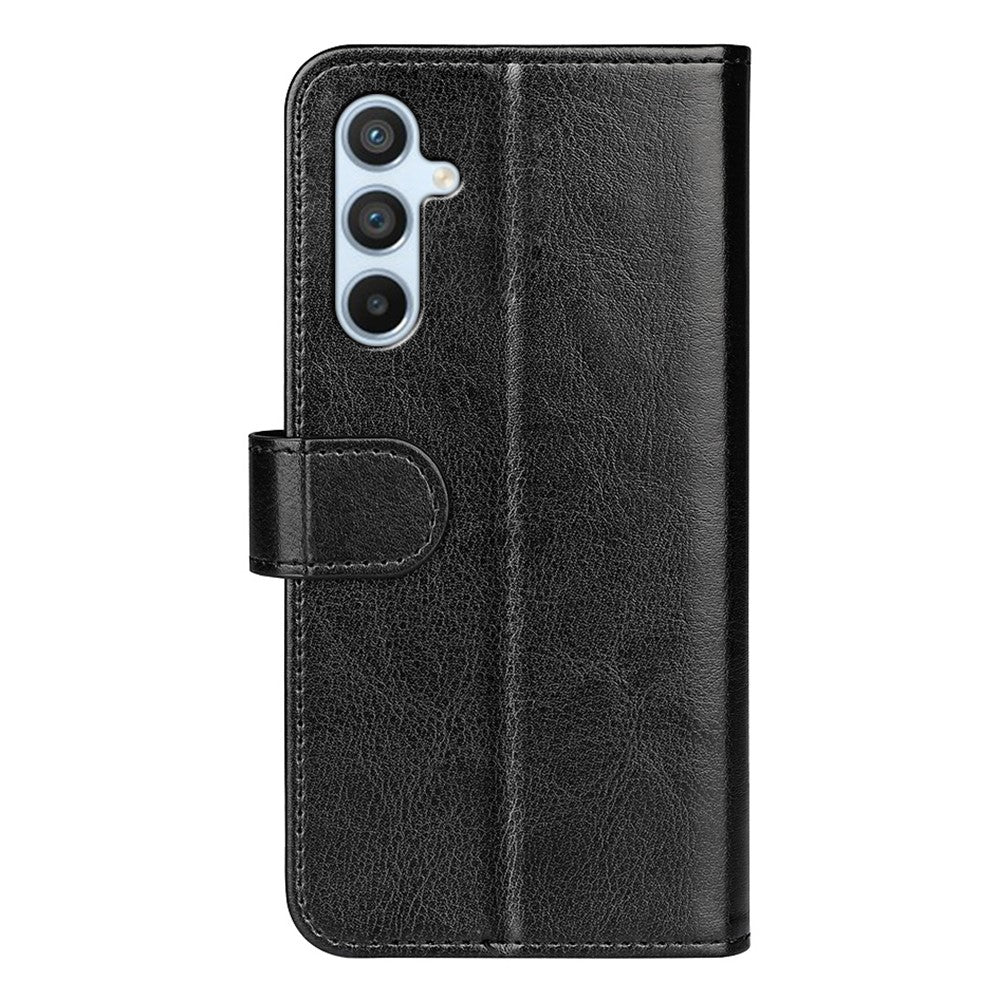 Anti-scratch Folio Flip Phone Case For Samsung Galaxy A54 5G Crazy Horse Texture PU Leather + TPU Phone Cover Stand Wallet