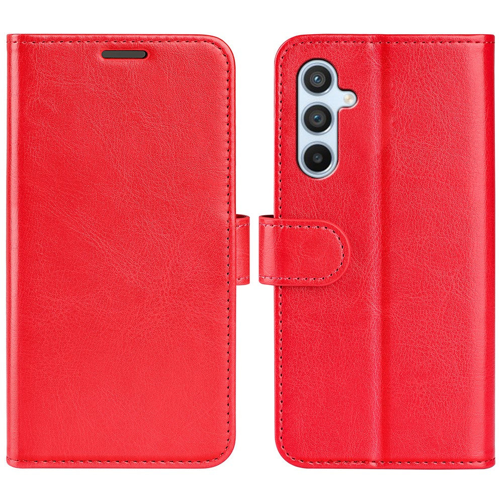 Anti-scratch Folio Flip Phone Case For Samsung Galaxy A54 5G Crazy Horse Texture PU Leather + TPU Phone Cover Stand Wallet