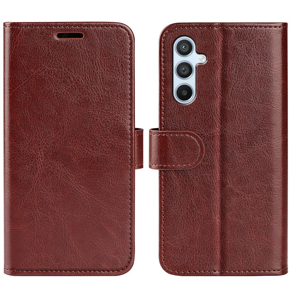 Anti-scratch Folio Flip Phone Case For Samsung Galaxy A54 5G Crazy Horse Texture PU Leather + TPU Phone Cover Stand Wallet