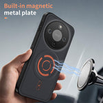 WANLONFENG for Honor X70 5G / Honor X9d 5G / Honor Magic8 Lite 5G KJB Series Magnetic Case Tech Fabric Texture PC+TPU Shockproof Phone Cover