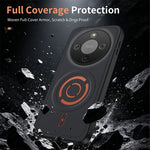 WANLONFENG for Honor X70 5G / Honor X9d 5G / Honor Magic8 Lite 5G KJB Series Magnetic Case Tech Fabric Texture PC+TPU Shockproof Phone Cover