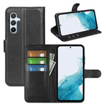 Samsung Galaxy A54 5G Litchitextur Anti-fall Mobilskal PU-läder + TPU Folio Flip Magnetiskt Spänne Stativ Plånboksskal