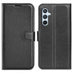 Samsung Galaxy A54 5G Litchitextur Anti-fall Mobilskal PU-läder + TPU Folio Flip Magnetiskt Spänne Stativ Plånboksskal
