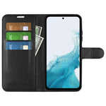 Samsung Galaxy A54 5G Litchitextur Anti-fall Mobilskal PU-läder + TPU Folio Flip Magnetiskt Spänne Stativ Plånboksskal
