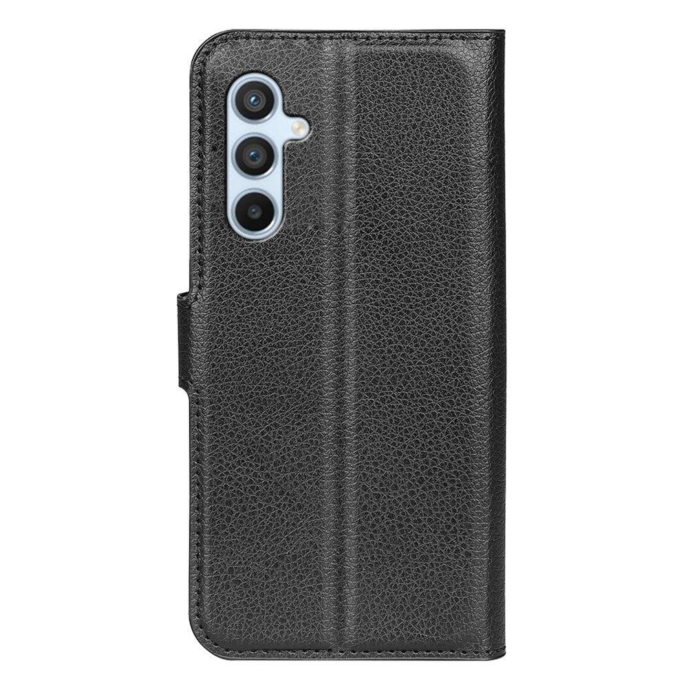 Samsung Galaxy A54 5G Litchitextur Anti-fall Mobilskal PU-läder + TPU Folio Flip Magnetiskt Spänne Stativ Plånboksskal