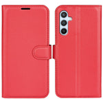 Samsung Galaxy A54 5G Litchitextur Anti-fall Mobilskal PU-läder + TPU Folio Flip Magnetiskt Spänne Stativ Plånboksskal