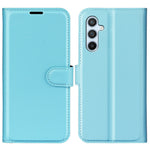 Samsung Galaxy A54 5G Litchitextur Anti-fall Mobilskal PU-läder + TPU Folio Flip Magnetiskt Spänne Stativ Plånboksskal