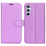 Samsung Galaxy A54 5G Litchitextur Anti-fall Mobilskal PU-läder + TPU Folio Flip Magnetiskt Spänne Stativ Plånboksskal
