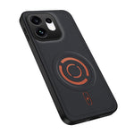 WANLONFENG for Oppo Reno16 5G (Global) KJB Series Magnetic Case Tech Fabric Texture PC+TPU Shockproof Phone Cover