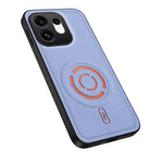 WANLONFENG for Oppo Reno16 5G (Global) KJB Series Magnetic Case Tech Fabric Texture PC+TPU Shockproof Phone Cover