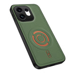 WANLONFENG for Oppo Reno16 5G (Global) KJB Series Magnetic Case Tech Fabric Texture PC+TPU Shockproof Phone Cover
