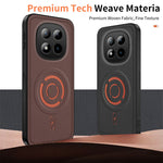 WANLONFENG for Xiaomi Redmi Note 15 Pro+ 5G (Global) / Xiaomi Poco M8 Pro 5G KJB Series Magnetic Case Tech Fabric Texture PC+TPU Shockproof Phone Cover