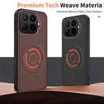 WANLONFENG for Xiaomi 17T Pro KJB Series Magnetic Case Tech Fabric Texture PC+TPU Shockproof Phone Cover