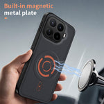 WANLONFENG for Xiaomi 17T Pro KJB Series Magnetic Case Tech Fabric Texture PC+TPU Shockproof Phone Cover
