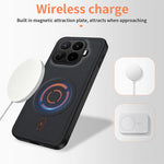 WANLONFENG for Xiaomi 17T Pro KJB Series Magnetic Case Tech Fabric Texture PC+TPU Shockproof Phone Cover