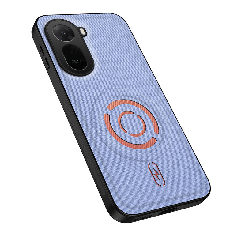 WANLONFENG til Xiaomi Poco C85x 5G / Xiaomi Redmi A7 Pro 4G (171.56mm), KJB-serien magnetisk cover med tech-stoftekstur, PC+TPU-stødsikkert mobilcover