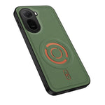WANLONFENG för Xiaomi Poco C85x 5G / Xiaomi Redmi A7 Pro 4G (171.56mm) KJB-serien Magnetiskt Skal Tech Tyg Textur PC+TPU Stötsäkert mobilskal