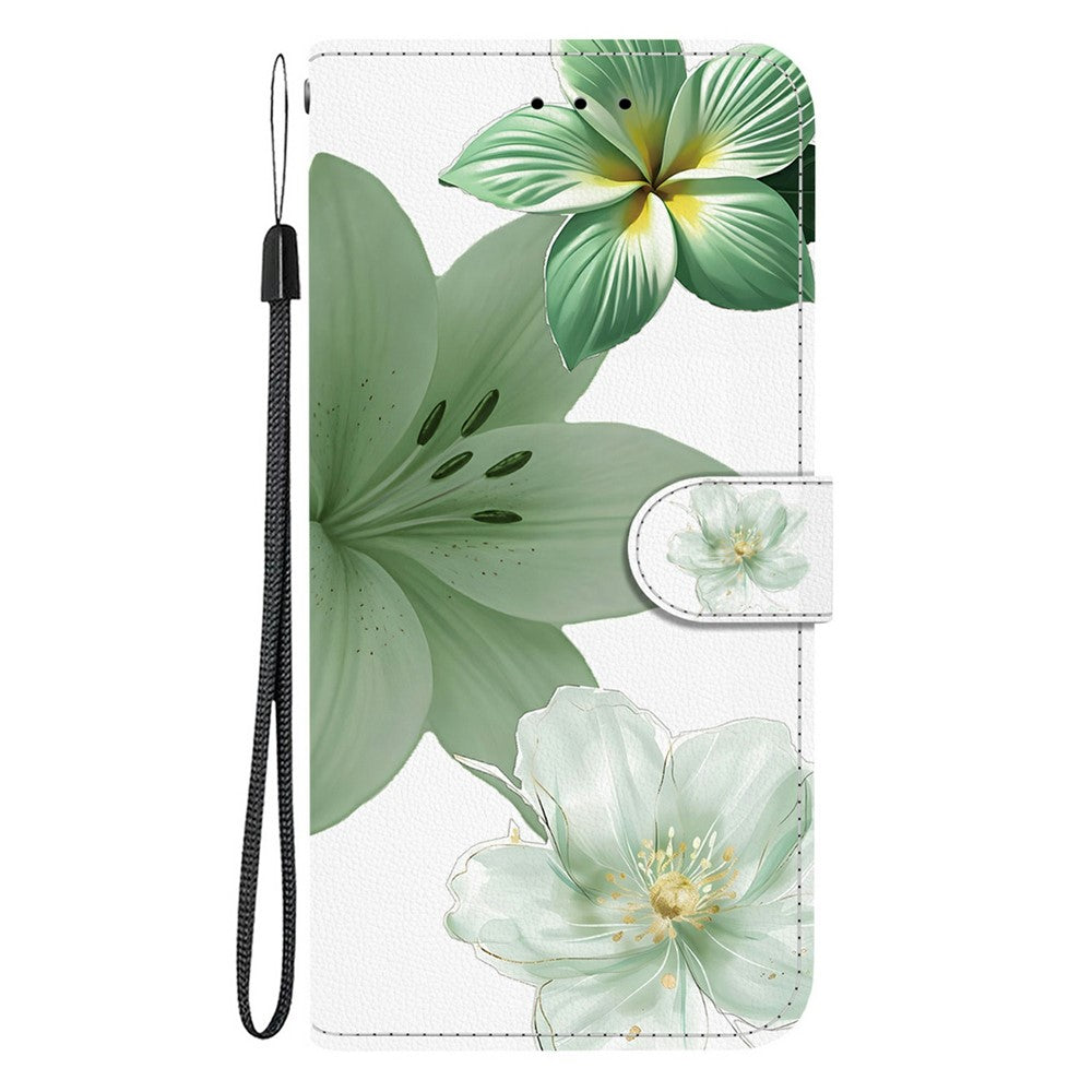 For Samsung Galaxy S26+ Case Pattern Printing PU Leather Wallet Flip Stand Phone Cover with Wrist Strap