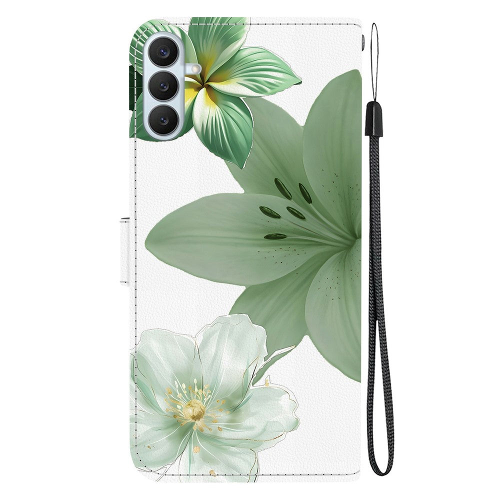 For Samsung Galaxy S26+ Case Pattern Printing PU Leather Wallet Flip Stand Phone Cover with Wrist Strap