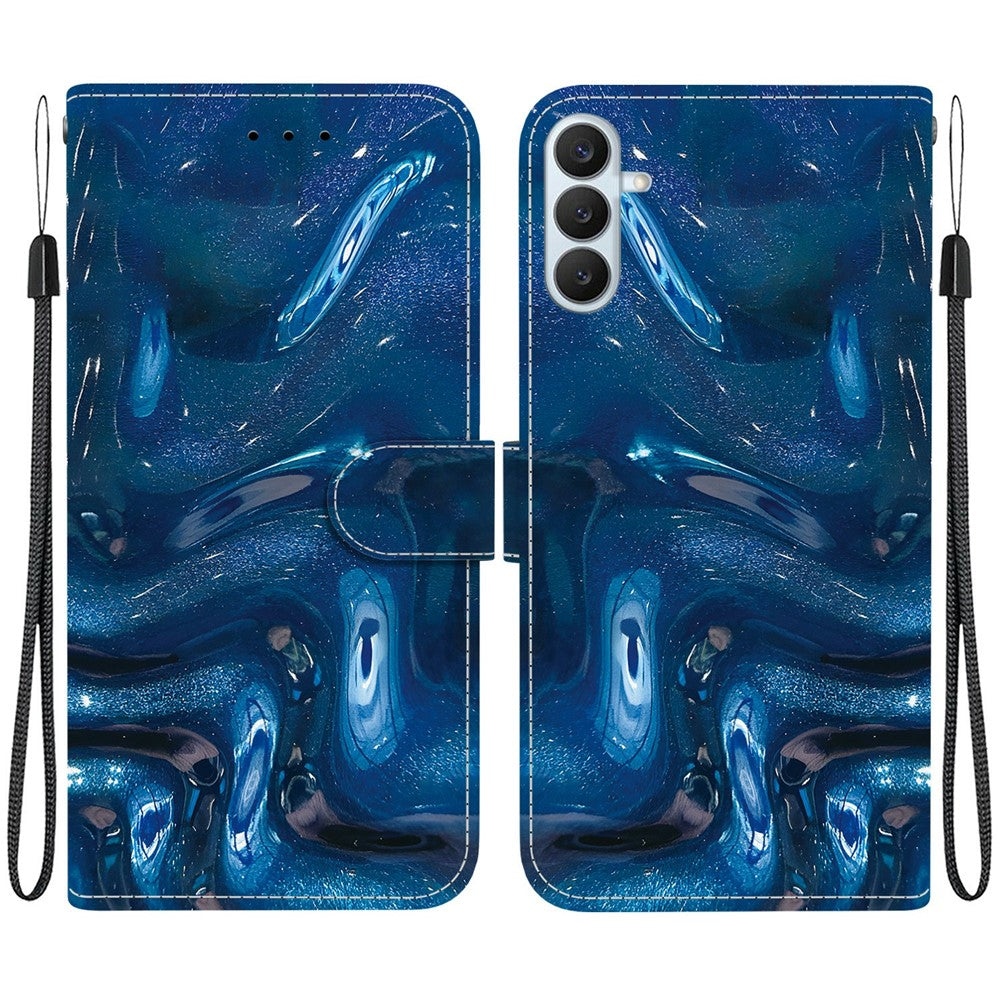 For Samsung Galaxy S26+ Case Pattern Printing PU Leather Wallet Flip Stand Phone Cover with Wrist Strap