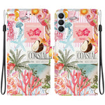 For Samsung Galaxy S26+ Case Pattern Printing PU Leather Wallet Flip Stand Phone Cover with Wrist Strap