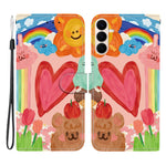 For Samsung Galaxy S26 FE Case Pattern Printing PU Leather Wallet Flip Stand Phone Cover with Wrist Strap