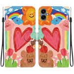 For Samsung Galaxy A08 4G / A07 4G Case Pattern Printing PU Leather Wallet Flip Stand Phone Cover with Wrist Strap