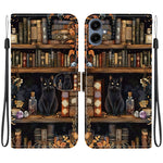 For Samsung Galaxy A08 4G / A07 4G Case Pattern Printing PU Leather Wallet Flip Stand Phone Cover with Wrist Strap