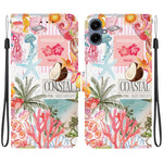For Samsung Galaxy A08 4G / A07 4G Case Pattern Printing PU Leather Wallet Flip Stand Phone Cover with Wrist Strap