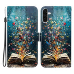 Til Samsung Galaxy A56 5G Etui Mønstertryk PU Læder Wallet Flip Stand Telefon Cover med Håndledsrem