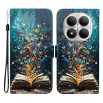 For Xiaomi Redmi Note 15 Pro 5G (Global) Case Pattern Printing PU Leather Wallet Flip Stand Phone Cover with Wrist Strap