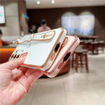 For Samsung Galaxy A55 5G Case Heart Wristband Kickstand Electroplated TPU Phone Cover