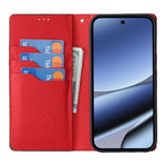 For Google Pixel 11 Pro XL Wallet Case Genuine Cow Leather Phone Cover Litchi Texture