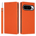 For Google Pixel 11 Pro XL Wallet Case Genuine Cow Leather Phone Cover Litchi Texture