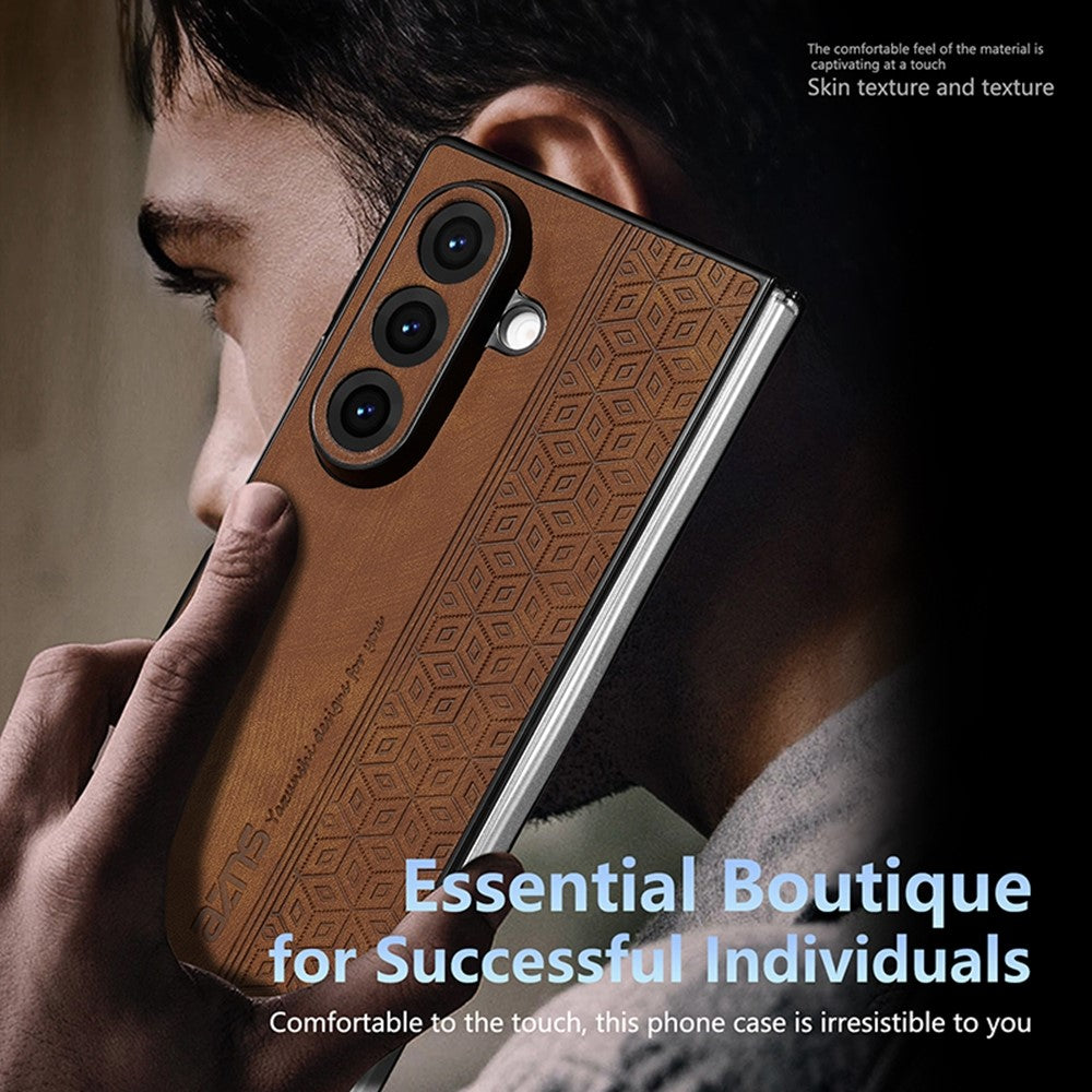 AZNS For Samsung Galaxy Z Fold8 Ultra Champion Edition Case PU Leather Covered TPU Phone Protective Cover