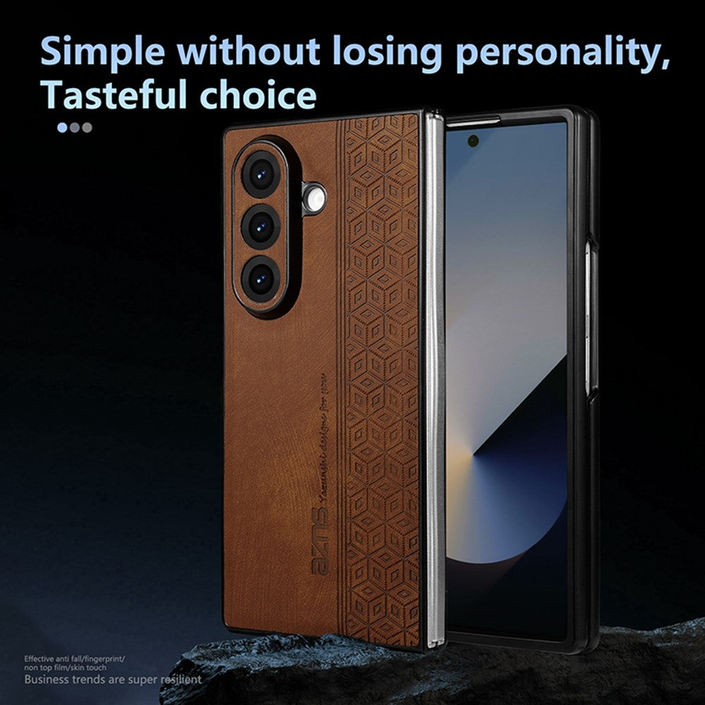 AZNS For Samsung Galaxy Z Fold8 Ultra Champion Edition Case PU Leather Covered TPU Phone Protective Cover