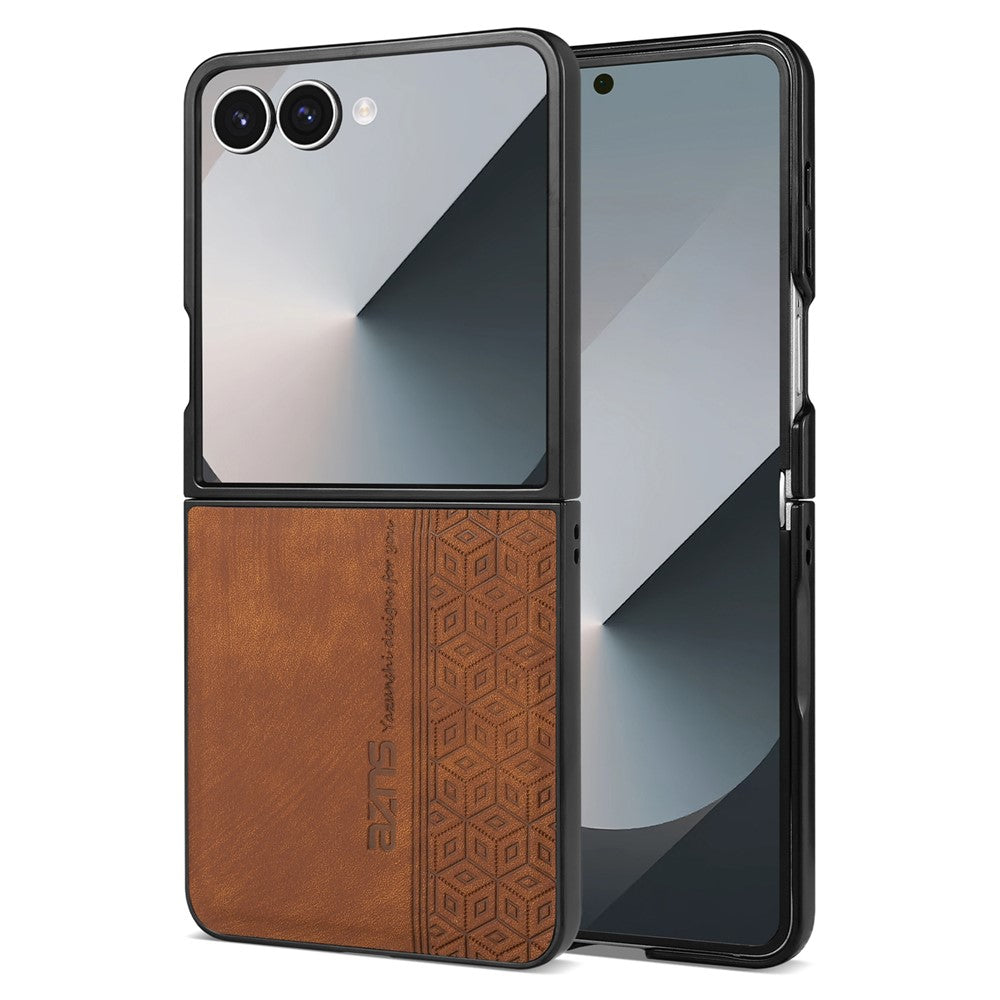 AZNS til Samsung Galaxy Z Flip8 Champion Edition etui PU-læderbeklædt TPU telefonbeskyttelsescover