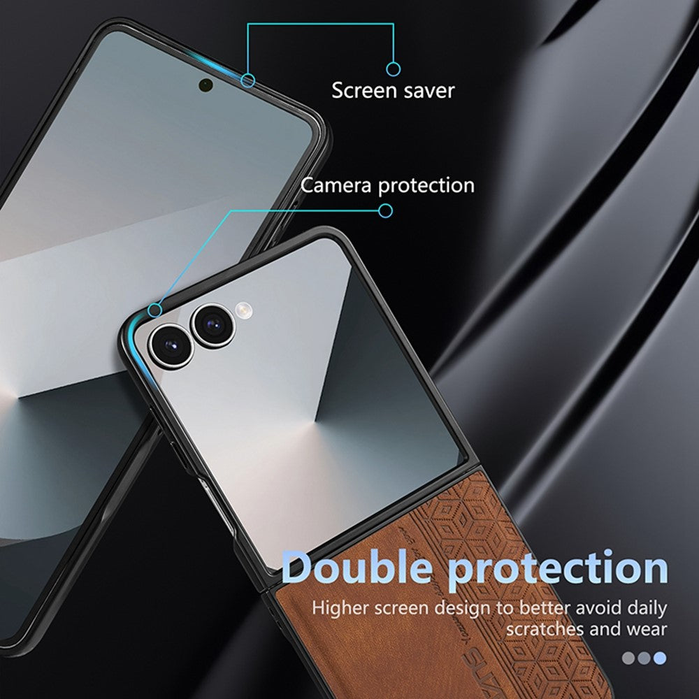 AZNS til Samsung Galaxy Z Flip8 Champion Edition etui PU-læderbeklædt TPU telefonbeskyttelsescover