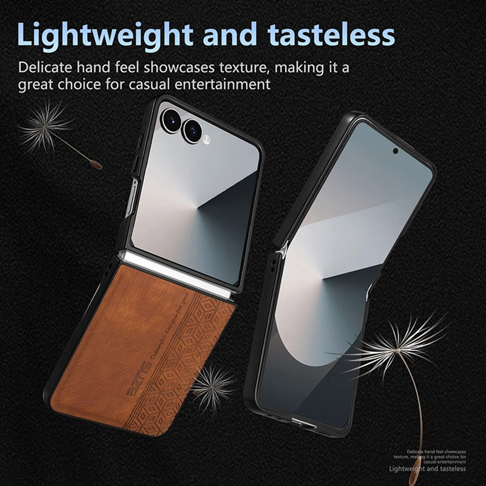 AZNS til Samsung Galaxy Z Flip8 Champion Edition etui PU-læderbeklædt TPU telefonbeskyttelsescover